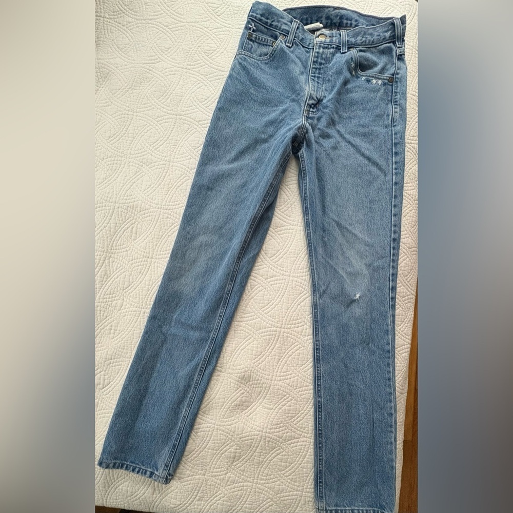 Carhartt Custom embroidered Vintage  Denim waist 30 inseam 34 - Picture 2 of 13